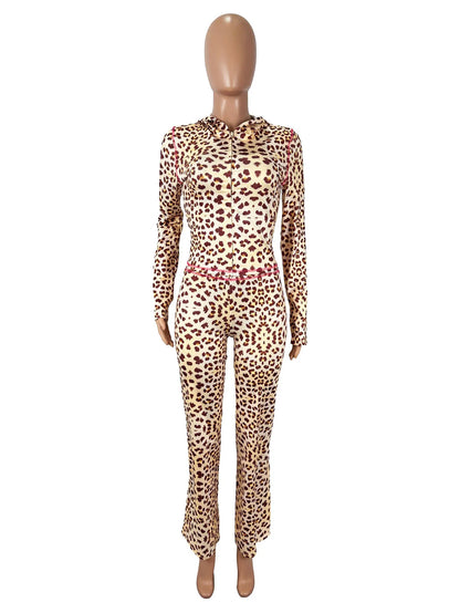 Leopard Print 2 Piece Women Set